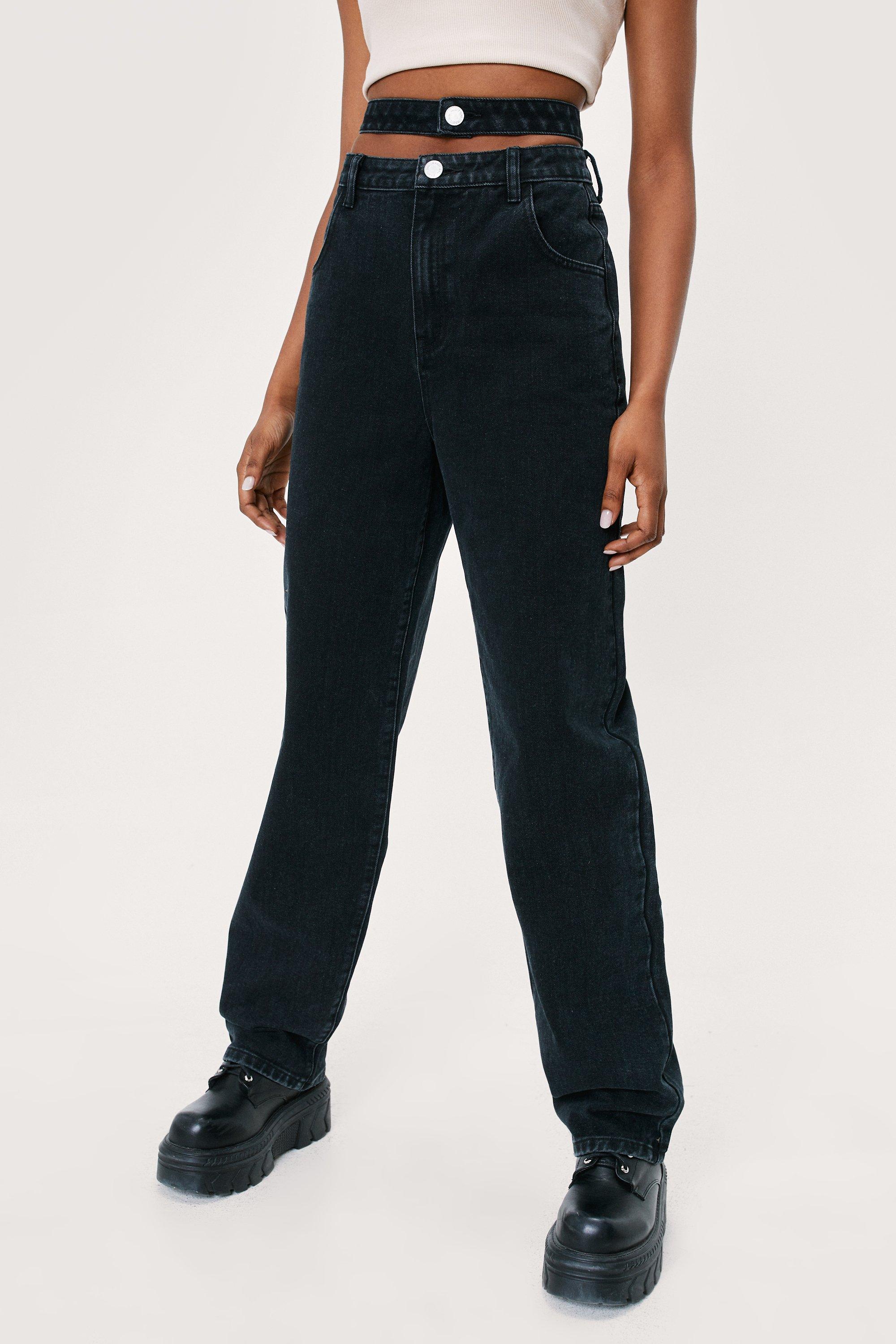 Double High Waistband Straight Leg Denim Jeans | Nasty Gal Double High Waistband Straight Leg Denim Jeans | Nasty Gal